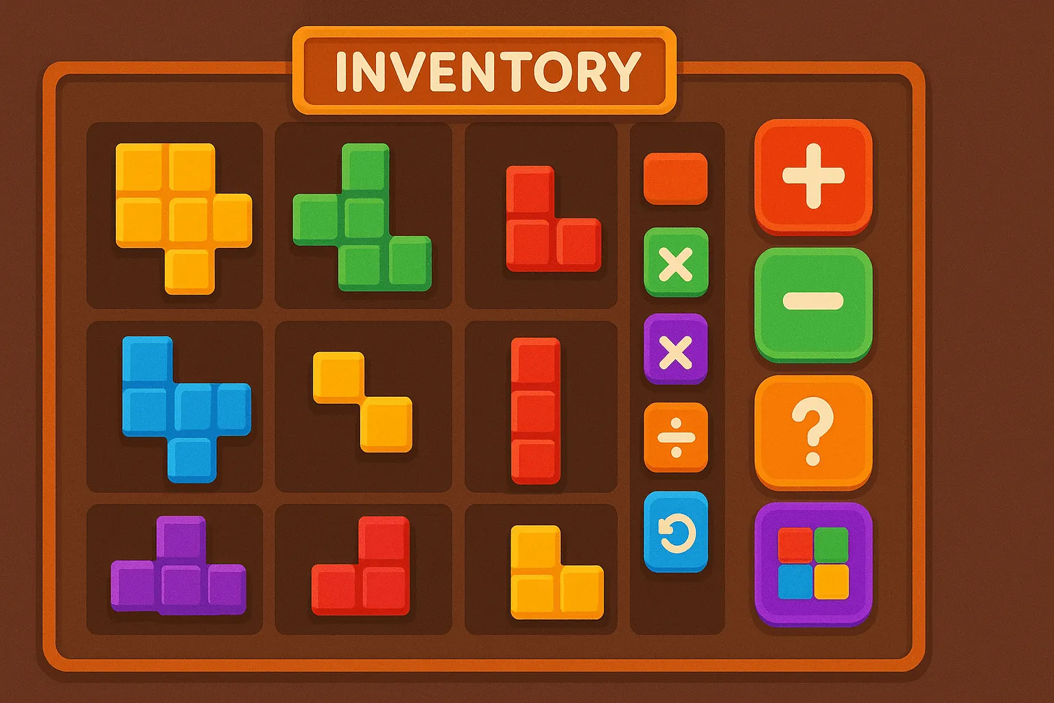 oyun içi envanter ekranı